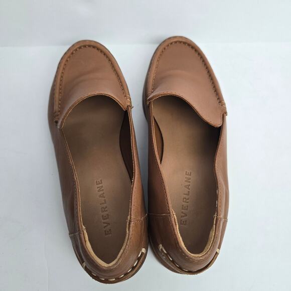 Everlane Women’s Leather Loafers Brown Classic Slip-On Shoes Size 5 Minimalist - Picture 5 of 6